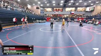 157 lbs Cons. Round 1 - Oliver Collins, Dallas Jesuit College Prep School vs Jaxon Young, McKinney