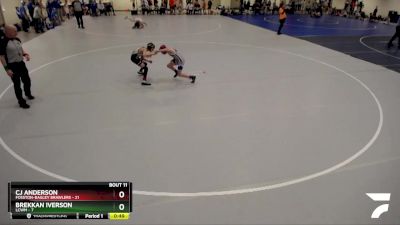 75 lbs Finals (8 Team) - Brekkan Iverson, LCWM vs CJ Anderson, Fosston-Bagley Brawlers