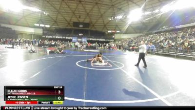 105 lbs Quarterfinal - Elijah Gibbs, Mat Demon Wrestling Club vs Jesse Jensen, Punisher Wrestling Company