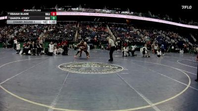 3A 215 lbs Champ. Round 1 - Esaiah Slade, Western Alamance vs Dakota Athey, West Rowan High School