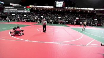 132 lbs Cons. Round 4 - Kael Black, MEW3 vs Jake Thompson, LOV1