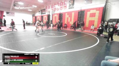 130 lbs Champ. Round 1 - Isabella Belanger, Sultana vs Sofia Trujillo, La Serna