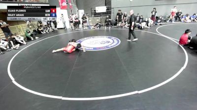 132 lbs Elias Flores, LAWA - Los Angles Wrestling Association vs Riley Araki, KTWA-Kings-Tulare Wrestling Association