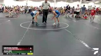 92 lbs Round 3 (4 Team) - Gryphon Foster, Prestige Worldwide Throws vs Evan Cies, Turks Head