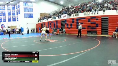 132 lbs Cons. Round 6 - Hayden Mayo, Western Branch vs Avery Steger, Glenvar