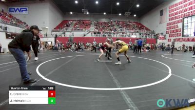 112-119 lbs Quarterfinal - Elijah Crane, Midwest City Bombers Youth Wrestling Club vs Jenica Mehtala, Redskins Wrestling Club