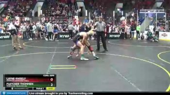 130 lbs Cons. Semi - Layne Knisely, Bronson Hammerin Vikes vs Fletcher Thommen, Montague Wildcats WC