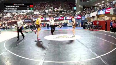 AA - 150 lbs Cons. Round 1 - Korbin Baldwin, Flathead (Kalispell) vs Mason Eblen, Helena Capital