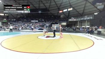 Girls 4A 120 lbs Quarterfinal - Hayden Linscott Morris, Moses Lake (Girls) vs Elisa Sanchez, Pasco (Girls)