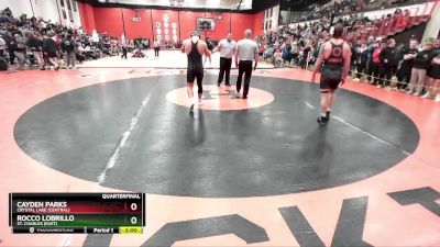 190 lbs Quarterfinal - Rocco Lobrillo, St. Charles (EAST) vs Cayden Parks, Crystal Lake (CENTRAL)