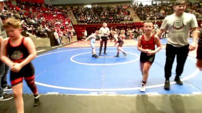 90 lbs Consolation - Aubrey Gomez, Tulsa Blue T Panthers vs Easton Seago, Collinsville Cardinal Youth Wrestling