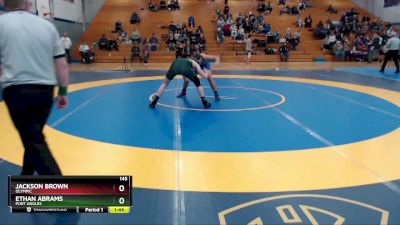 145 lbs Semifinal - Jackson Brown, Olympic vs Ethan Abrams, Port Angles