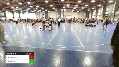 170 lbs Consi Of 16 #1 - Ian Sutherland, NY vs Joshua Barlow, PA