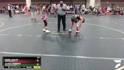 120 lbs Round 4 (6 Team) - Aiden Joslyn, Team Palmetto vs Alyssa Roberts, Missouri Outlaws