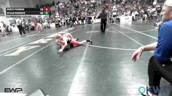 110 lbs 3rd Place - Rhett Powers, Tiger Trained Wrestling vs Dylan Roberts, Claremore Wrestling Club