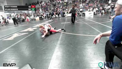 110 lbs 3rd Place - Rhett Powers, Tiger Trained Wrestling vs Dylan Roberts, Claremore Wrestling Club