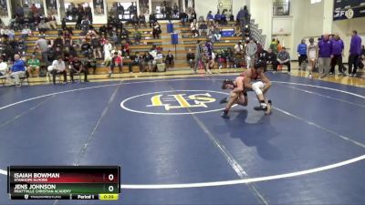 128 lbs Cons. Semi - Isaiah Bowman, Stanhope Elmore vs Jens Johnson, Prattville Christian Academy