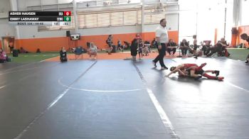 44-48 lbs Round 1 - Emmy Lashaway, Eastwood Eagles Wrestling Club vs Asher Haugen, Beaver