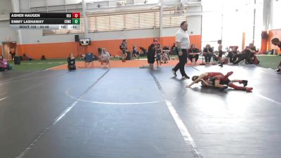 44-48 lbs Round 1 - Emmy Lashaway, Eastwood Eagles Wrestling Club vs Asher Haugen, Beaver