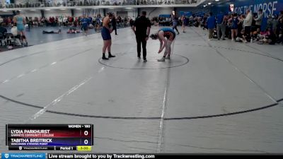 180 lbs Cons. Round 3 - Lydia Parkhurst, Hawkeye Community College vs Tabitha Breitrick, Wisconsin Stevens Point