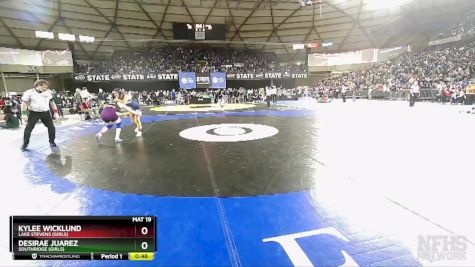 Girls 3A/4A 135 Cons. Round 5 - Kylee Wicklund, Lake Stevens (Girls) vs Desirae Juarez, Southridge (Girls)