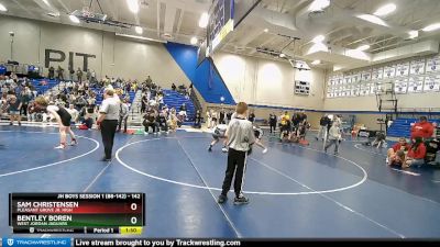 142 lbs 5th Place Match - Bentley Boren, West Jordan Jaguars vs Sam Christensen, Pleasant Grove Jr. High