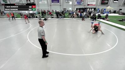 16U Boys - 150 lbs Cons. Round 3 - Jack Burdick, Carbon Wrestling Club vs Isaac Dunnom, Wisconsin