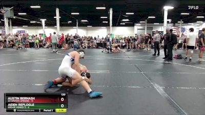 120 lbs Round 1 (4 Team) - Austin Bernash, U2 Upstate Uprising vs Aiden Replogle, Grease Monkey`s