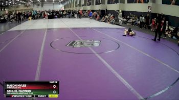 100 lbs Cons. Semi - Samuel Pazmino, Highlander Wrestling Club vs Mason Myles, Panhandle RTC