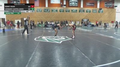 157 lbs Cons. Round 2 - Kenny Egan, Sacramento City College vs Leonard Castellanos, Santa Ana College