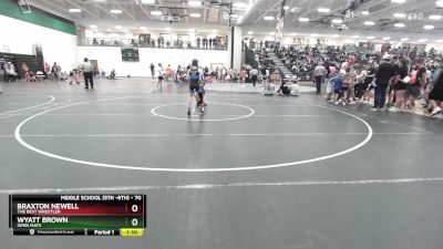 70 lbs Round 3 - Wyatt Brown, Open Mats vs Braxton Newell, The Best Wrestler