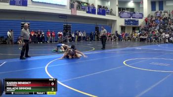 126 lbs Cons. Round 5 - Malachi Simmons, DEFIANCE vs Kaeden Benedict, Homestead