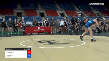 132 lbs Rnd Of 64 - Liana Souza, Washington vs Justice Seely, Missouri