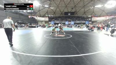 Girls 4A 130 lbs Champ. Round 1 - Honey Lopez, Davis (Girls) vs Ashlyn Dobson, Richland (Girls)