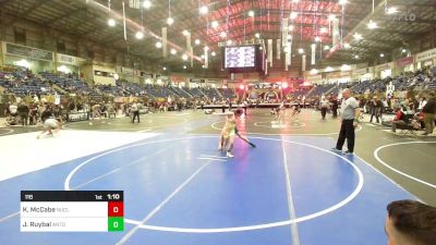 116 lbs Semifinal - Kynnlie McCabe, Nucla vs Jaylah Ruybal, Antonito