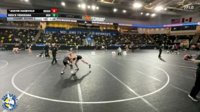 126 lbs Champ. Round 2 - Austin Hagevold, Woodstock (Marian) vs Reece Vendegna, Wilmot Union