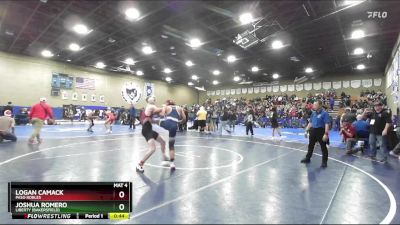 120 lbs Cons. Round 4 - Logan Camack, Paso Robles vs Joshua Romero, Liberty (Bakersfield)