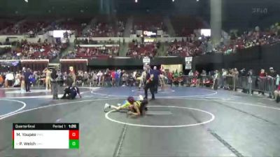 106 lbs Quarterfinal - Payton Welch, Shepherd Wrestling Club vs Masina Youpee, Poplar Wrestling Club