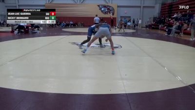 184 lbs Semifinal - Nicky Bernard, North Iowa Area Community College vs Jean-Luc Guerra, St. Ambrose University