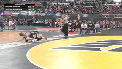 AA - 132 lbs Quarterfinal - Kellen Downing, Flathead (Kalispell) vs Carter Buchanan, Billings West