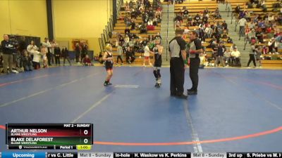 70 10U Cons. Round 3 - Blake DeLaForest, Blaine Wrestling vs Arthur Nelson, Blaine Wrestling