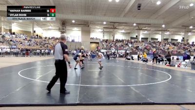 AA 144 lbs 5th Place Match - Nathan Barbee, Oakland High School vs Dylan Rohn, Farragut High School