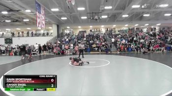 95 lbs Cons. Round 2 - Gavin Sportsman, Honey Badger Wrestling Club vs Cayden Engel, The Best Wrestler