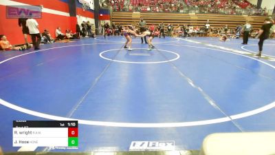 106 lbs Semifinal - Randen Wright, R.A.W. vs Jared Hooe, Honey Badgers Wrestling Club