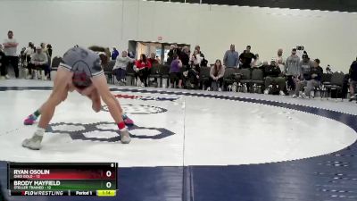 119 lbs Quarterfinals (8 Team) - Ryan Osolin, Ohio Gold vs Brody Mayfield, Steller Trained