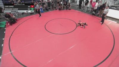 43 lbs Round 5 - Benjamin Saenz, Threshold Wrestling Club vs Luis Lopez, Antelope Valley BTSLA