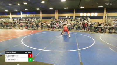 190 lbs Quarterfinal - Mitchell Semaan, Servite HS vs Elias Saucedo, El Toro