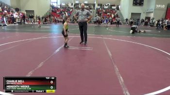 60 lbs Cons. Round 2 - Charlie Bell, Oak Grove Youth vs Meredith Weeks, Gulf Coast Wrestling Club