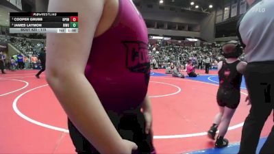 115 lbs Round 1 - Cooper Grubb, Benton Parks Youth Wrestling vs James Laymon, Rogers Iron Wrestling Club