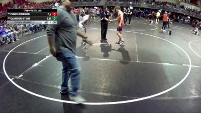 150 lbs Cons. Round 2 - Quinten Stein, Ashland-Greenwood Jr Wrestling vs Cinch Forbes, Plainview